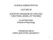 SCIENCE ADMINISTRATION