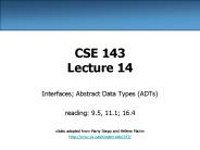 CSE 143 Lecture 14