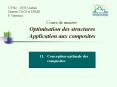 Cours de master: Optimisation des structures Application aux composites PowerPoint PPT Presentation