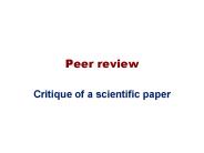 Peer review