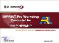 IMPRINT Pro Workshop Conducted for PowerPoint PPT Presentation