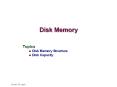 Disk Memory PowerPoint PPT Presentation