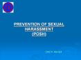 PREVENTION OF SEXUAL HARASSMENT (POSH) PowerPoint PPT Presentation