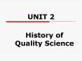 History of Quality Science PowerPoint PPT Presentation