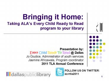 Bringing it Home: Taking ALA