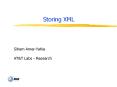 Storing XML PowerPoint PPT Presentation