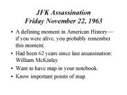 JFK Assassination Friday November 22, 1963