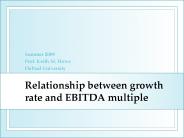 Relationship between growth rate and EBITDA multiple