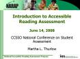 Introduction to Accessible Reading Assessment  June 14, 2008 PowerPoint PPT Presentation