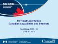 TMT Instrumentation Canadian capabilities and interests PowerPoint PPT Presentation