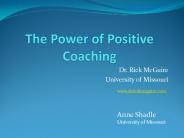 The Power of Positive Coaching
