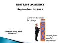 DISTRICT ACADEMY PowerPoint PPT Presentation