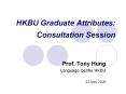 HKBU Graduate Attributes: Consultation Session PowerPoint PPT Presentation