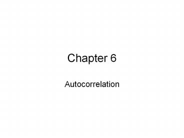 Autocorrelation