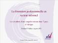 La formation professionnelle en secteur informel Les r PowerPoint PPT Presentation