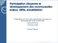 Participation citoyenne et d PowerPoint PPT Presentation