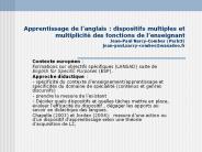 Apprentissage de l