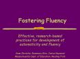 Fostering Fluency PowerPoint PPT Presentation