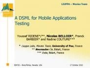 A DSML for Mobile Applications Testing