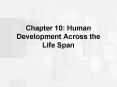 Chapter 10: Human Development Across the Life Span PowerPoint PPT Presentation