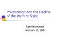 Privatization and the Decline of the Welfare State PowerPoint PPT Presentation