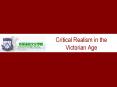 Critical Realism in the Victorian Age PowerPoint PPT Presentation