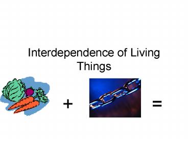 Interdependence of Living Things