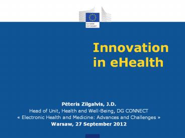 Innovation in eHealth