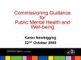Commissioning Guidance for Public Mental Health and Well-being PowerPoint PPT Presentation
