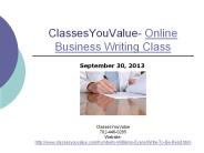 Online Business Writing Class