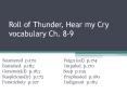 Roll of Thunder, Hear my Cry vocabulary Ch. 8-9 PowerPoint PPT Presentation