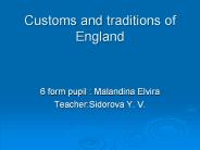 Customs and traditions of England