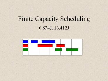 Finite Capacity Scheduling