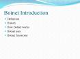 Botnet Introduction PowerPoint PPT Presentation