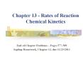Chapter 13 - Rates of Reaction Chemical Kinetics PowerPoint PPT Presentation