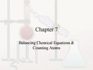 Balancing Chemical Equations