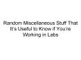 Random Miscellaneous Stuff That It PowerPoint PPT Presentation