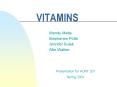 VITAMINS PowerPoint PPT Presentation
