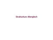 Strukturkurs Altenglisch