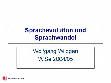 Sprachevolution und Sprachwandel
