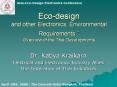 Eco-design and other Electronics, Environmental Requirements : Overview of PowerPoint PPT Presentation