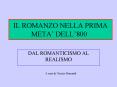 IL ROMANZO NELLA PRIMA META PowerPoint PPT Presentation