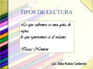 TIPOS DE LECTURA