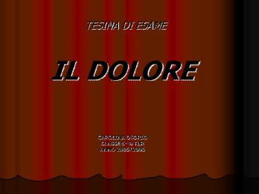 TESINA DI ESAME