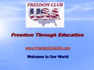 Freedom Through Education
