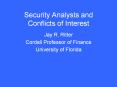 Security Analysts and Conflicts of Interest PowerPoint PPT Presentation
