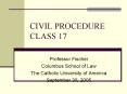 CIVIL PROCEDURE CLASS 17 PowerPoint PPT Presentation
