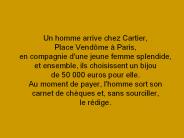Un homme arrive chez Cartier,            Place Vend