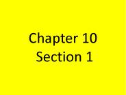 Chapter 10 Section 1