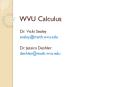 WVU Calculus PowerPoint PPT Presentation